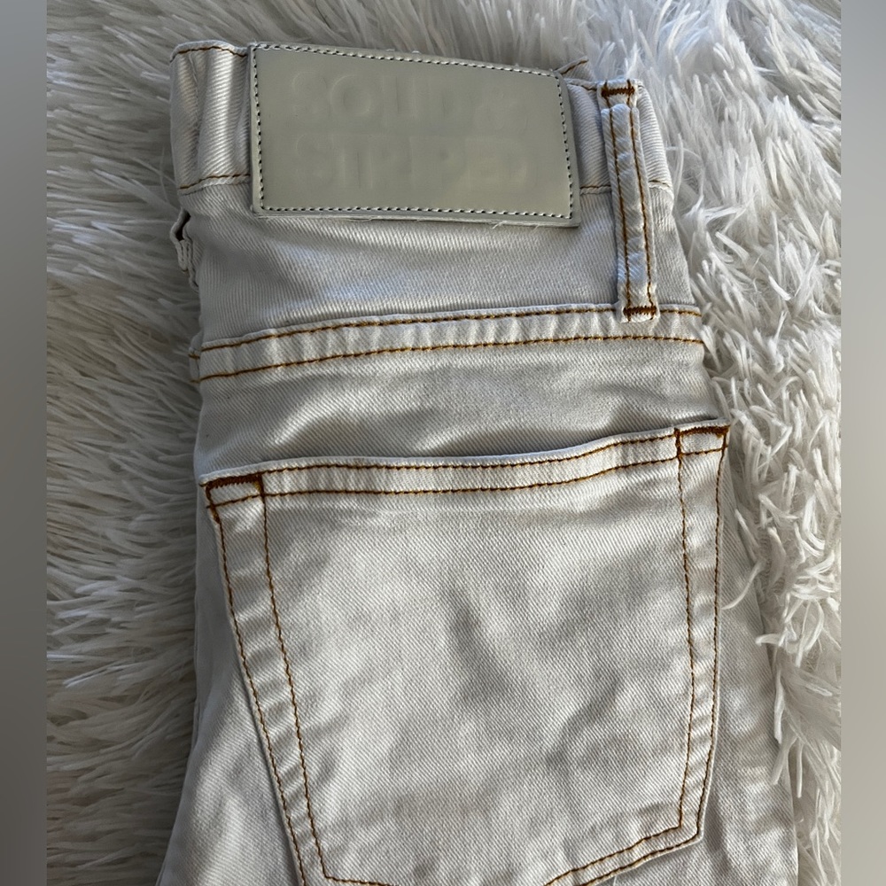 white flare jeans